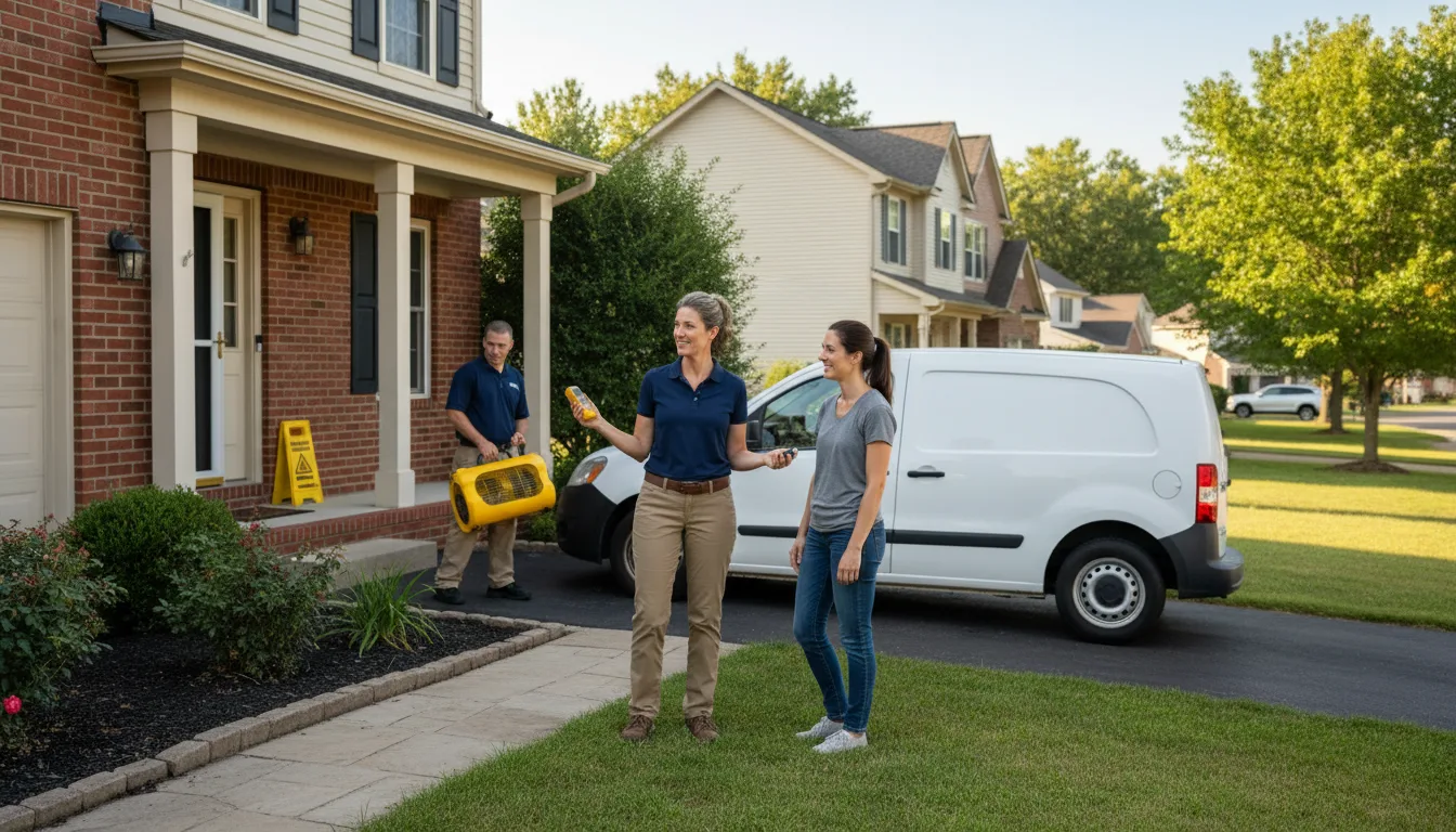 Residential water damage restoration in Cobden, IL